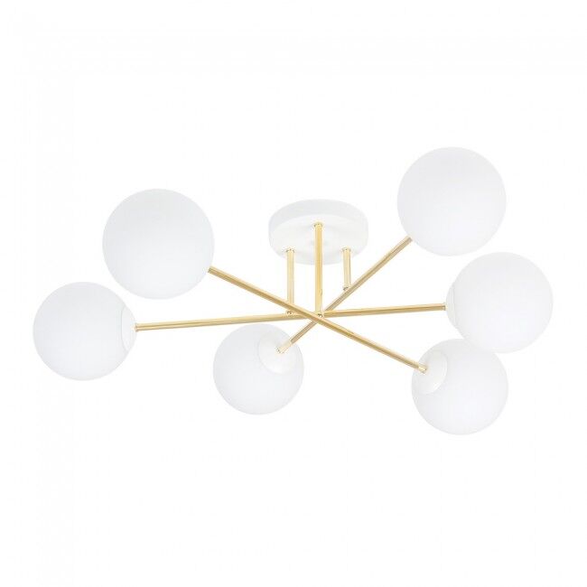 Plafón de techo Mendra (6 luces) Cristal - Metal Moderno