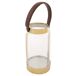 Farol de acero inoxidable y cristal Farol de acero inoxidable y cristal Dorado