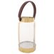 Farol de acero inoxidable y cristal Farol de acero inoxidable y cristal Dorado