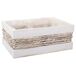 Cesto de madera y cuerda Cesto de madera y cuerda Blanco