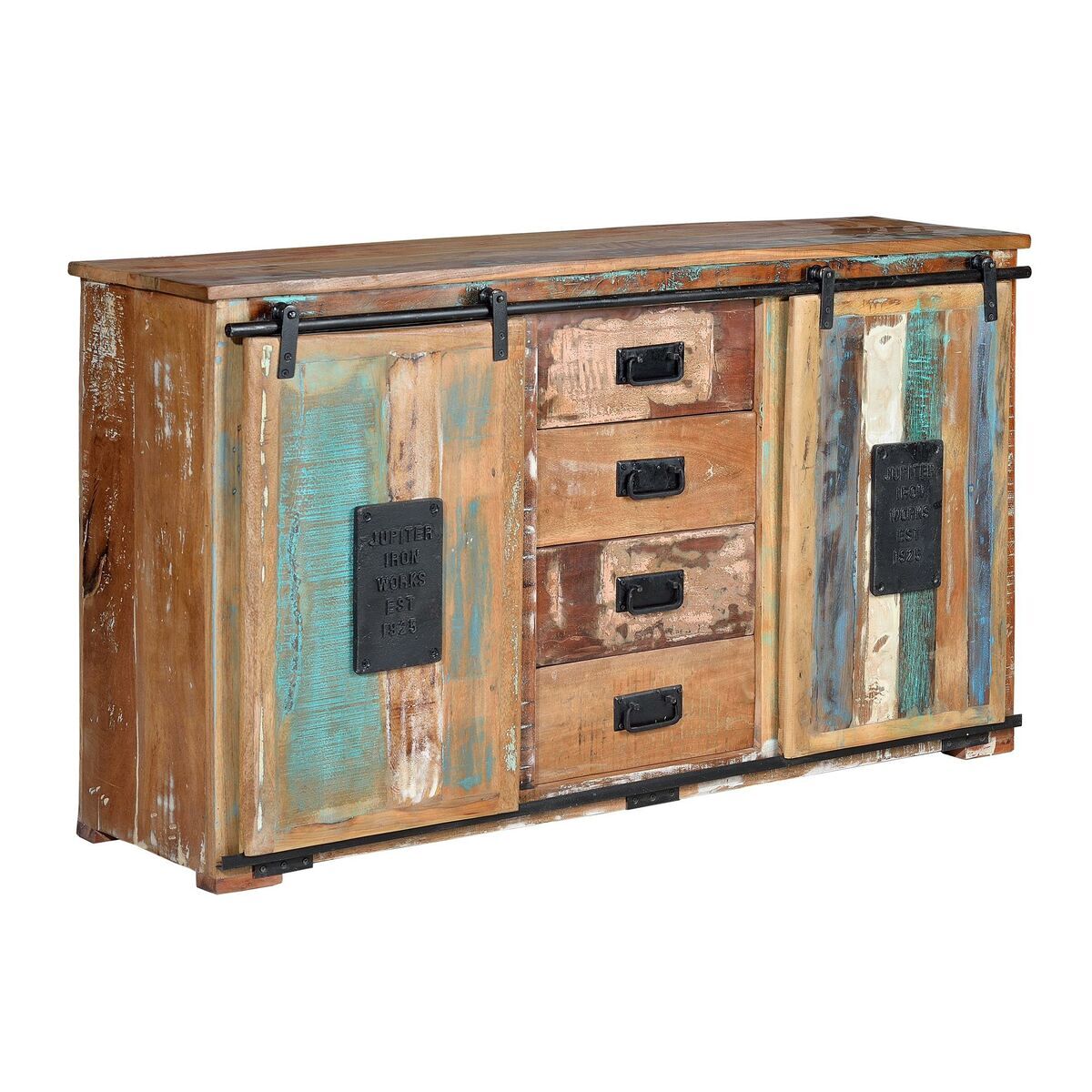 Aparador alexandra house living multicolor madera reciclada 150 x 81 x 38 cm