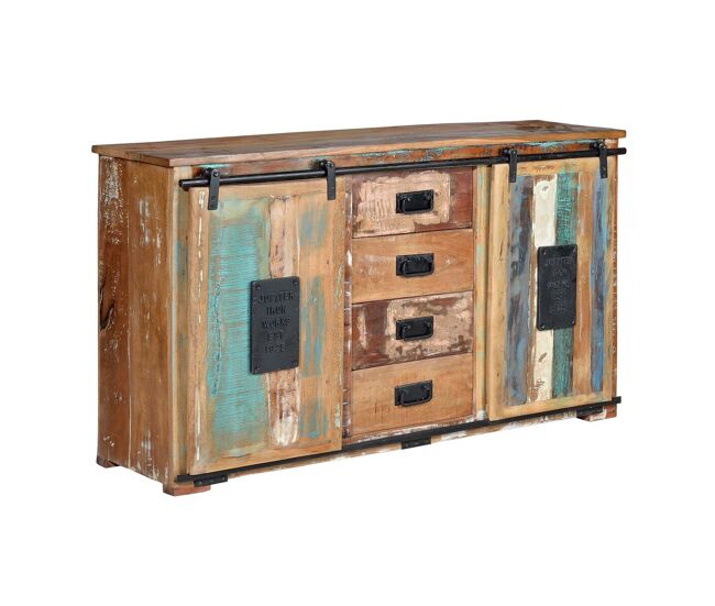 Aparador alexandra house living multicolor madera reciclada 150 x 81 x 38 cm