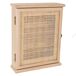 Caja de llaves de madera y rejilla Caja de llaves de madera y rejilla Marrón