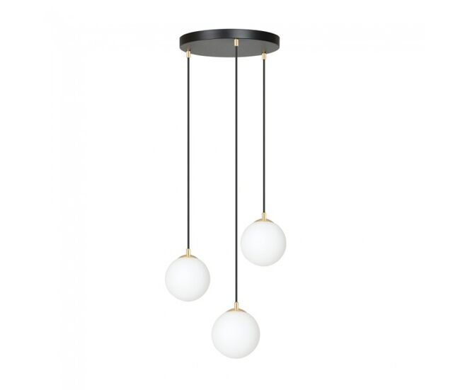 Lámpara colgante gala negro 3 luces marca wonderlamp