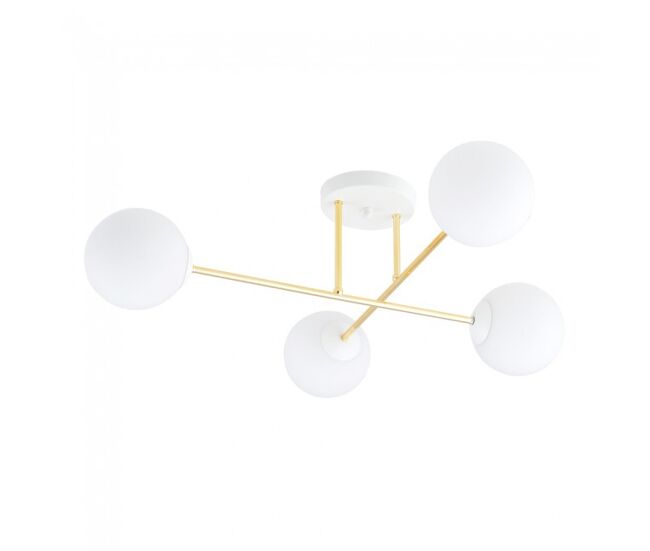Plafón de techo mendra ii opal (4 luces)
