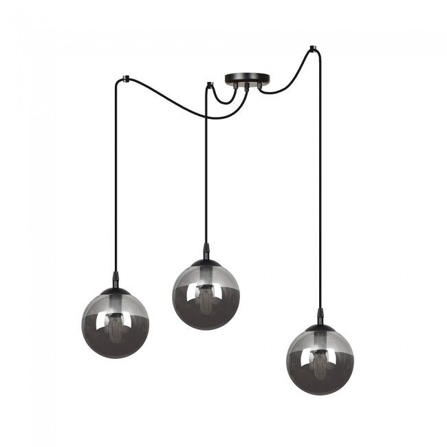 Lámpara colgante fedora grafito 3 luces marca wonderlamp