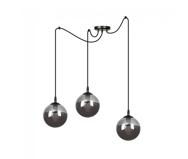 Lámpara colgante fedora grafito 3 luces marca wonderlamp