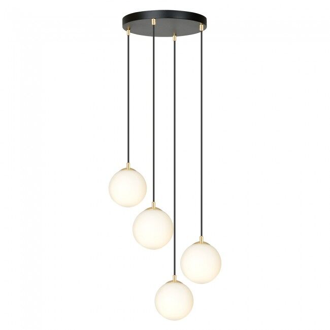 Lámpara colgante gala negro 4 luces marca wonderlamp