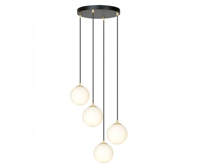 Lámpara colgante gala negro 4 luces marca wonderlamp