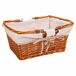Cesta mimbre forrado con asa abatible Cesta mimbre forrado con asa abatible Marrón