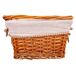 Cesta mimbre forrado con asa abatible Cesta mimbre forrado con asa abatible Marrón
