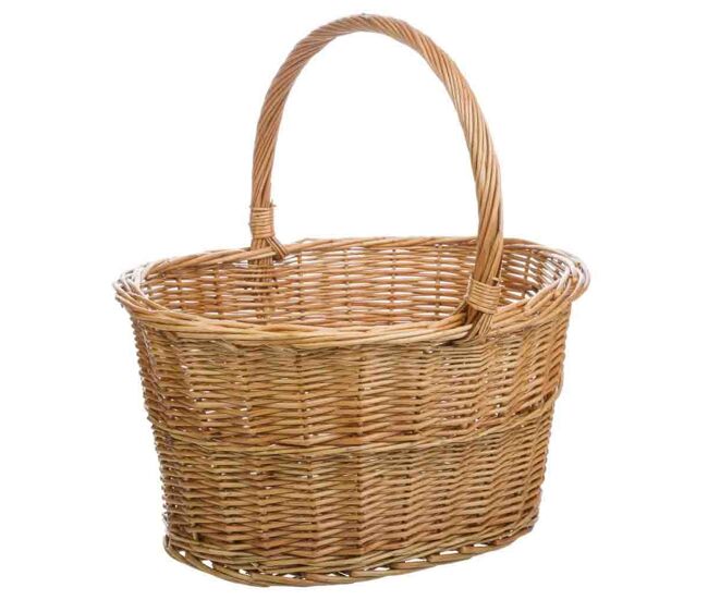 Cesta de mimbre marrón 42x30x22/42