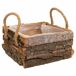 Cesto de madera con asas Cesto de madera con asas Marrón