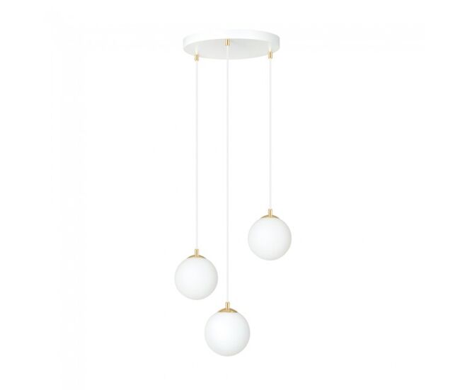 Lámpara colgante gala blanco 3 luces marca wonderlamp
