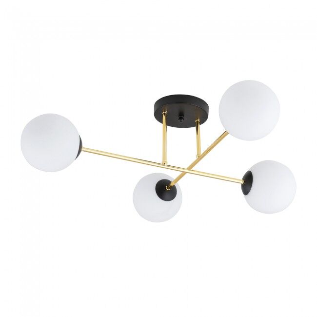 Plafón de techo mendra opal 4 luces marca wonderlamp