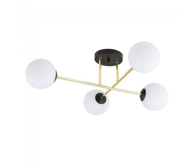 Plafón de techo mendra opal 4 luces marca wonderlamp