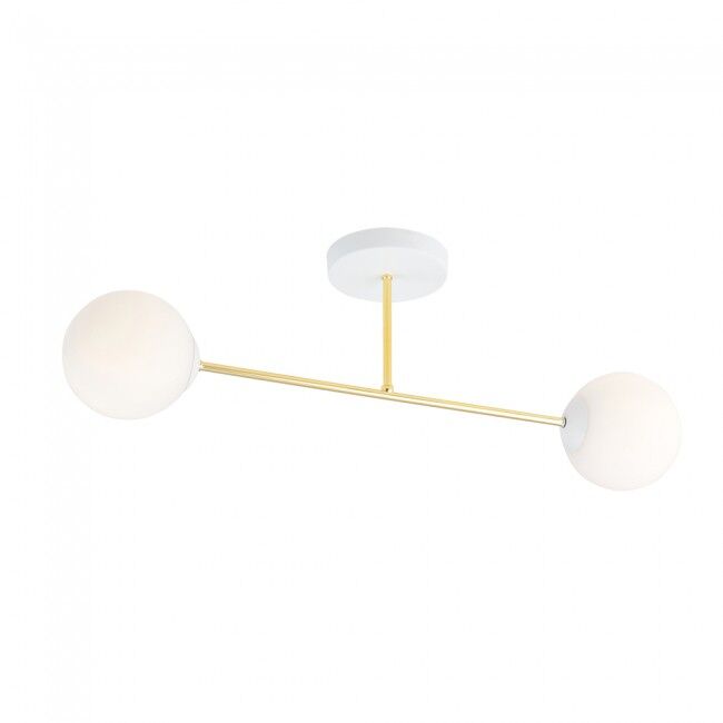 Plafón de techo mendra ii opal 2 luces marca wonderlamp