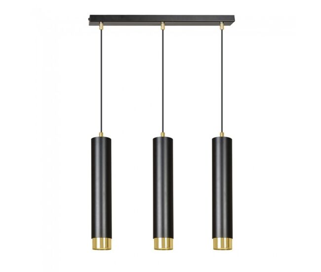 Regleta colgante mura negro/oro 3 luces marca wonderlamp