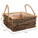 Cesto de madera con asas Cesto de madera con asas Marrón