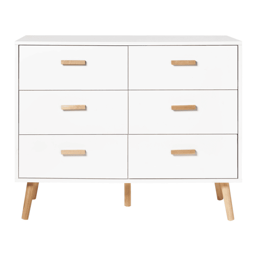Cómoda 6 gavetas NEWARK Branco