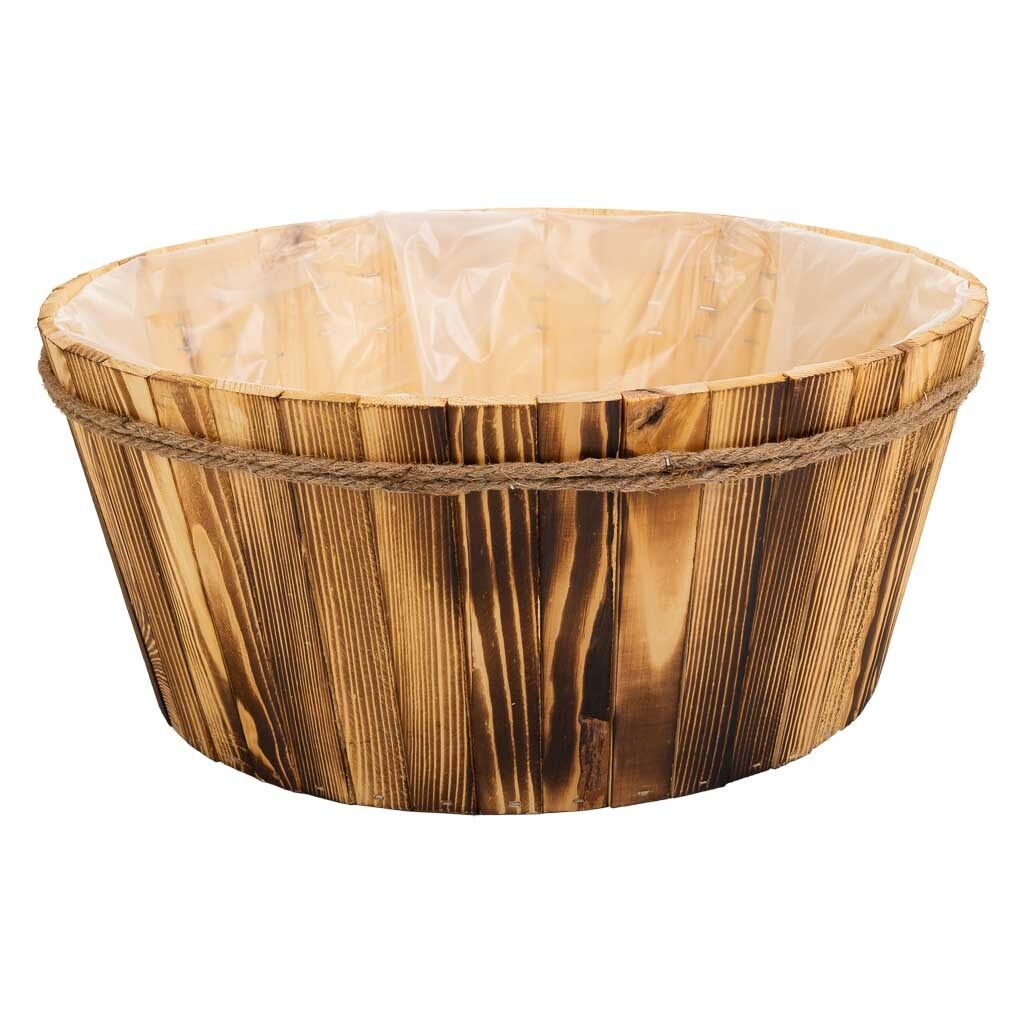 Cesto de madera y cuerda