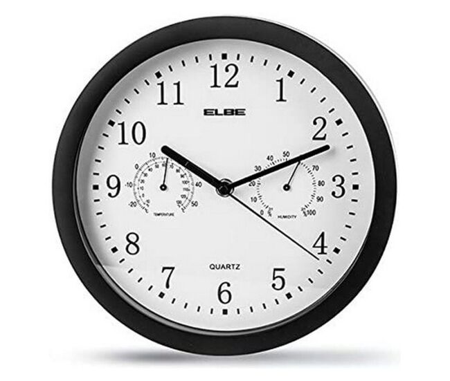 Reloj de pared elbe rp1005n blanco/negro