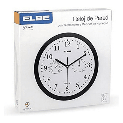 Relógio de Parede ELBE RP1005N BrancoPreto
