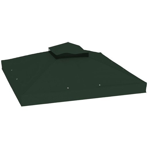 Outsunny Teto de Substituição para Pavilhão, 3x3 m, Cobertura de Substituição com Teto Duplo, Orifícios de Drenagem e Proteção UPF30+, APENAS Toldo de Substituição para Gazebo, Verde