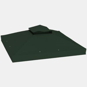 Outsunny Teto de Substituição para Pavilhão, 3x3 m, Cobertura de Substituição com Teto Duplo, Orifícios de Drenagem e Proteção UPF30+, APENAS Toldo de Substituição para Gazebo, Verde