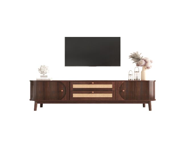 Mueble TV de panel de partículas con 2 puertas y 2 cajones 170