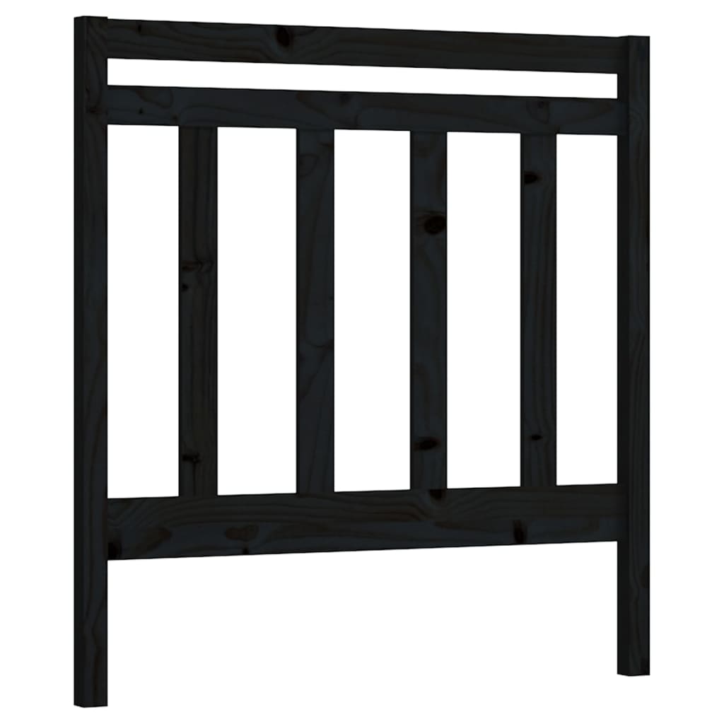 Vidaxl cabecero de cama madera maciza de pino negro 95x4x100 cm
