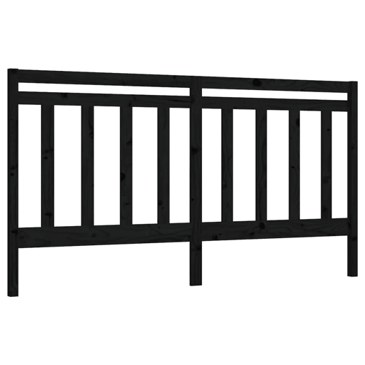 vidaXL Cabeceira de cama 186x4x100 cm pinho maciço preto vidaXL Cabeceira de cama 186x4x100 cm pinho maciço preto