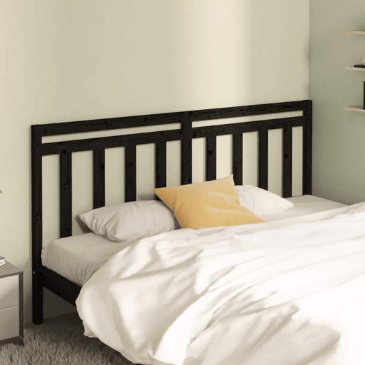 vidaXL Cabeceira de cama 186x4x100 cm pinho maciço preto vidaXL Cabeceira de cama 186x4x100 cm pinho maciço preto