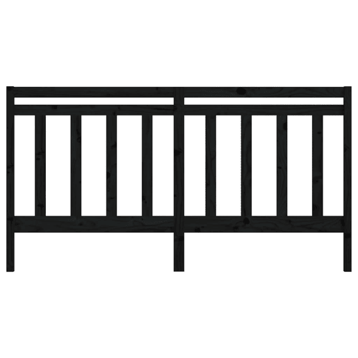 vidaXL Cabeceira de cama 186x4x100 cm pinho maciço preto vidaXL Cabeceira de cama 186x4x100 cm pinho maciço preto