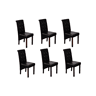 vidaXL Cadeiras de jantar 6 pcs couro artificial preto