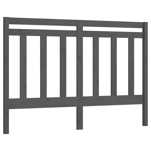 vidaXL Cabeceira de cama 146x4x100 cm pinho maciço cinzento