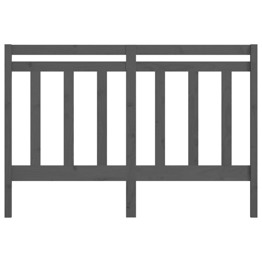 vidaXL Cabeceira de cama 146x4x100 cm pinho maciço cinzento