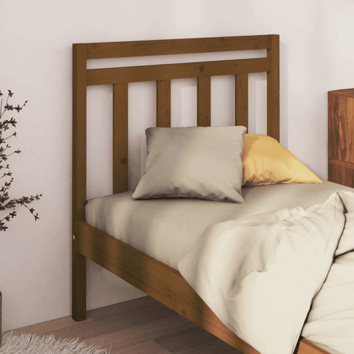 vidaXL Cabeceira de cama 106x4x100 cm pinho maciço castanho mel vidaXL Cabeceira de cama 106x4x100 cm pinho maciço castanho mel
