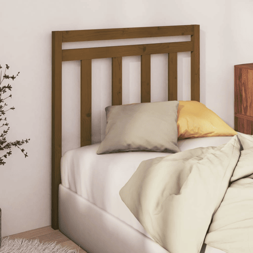 vidaXL Cabeceira de cama 106x4x100 cm pinho maciço castanho mel vidaXL Cabeceira de cama 106x4x100 cm pinho maciço castanho mel