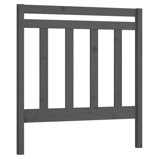 vidaXL Cabeceira de cama 96x4x100 cm pinho maciço cinzento