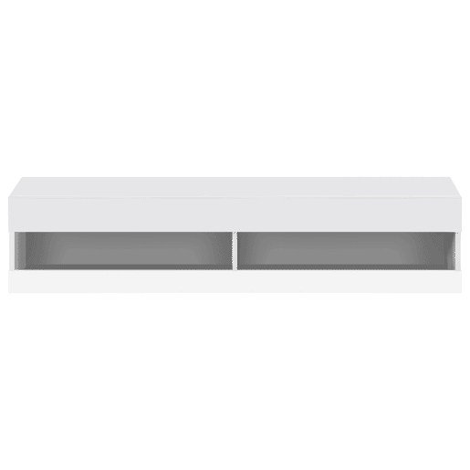 Móvel de TV de parede 140cm de alto brillo de MDF com luz LED,branco