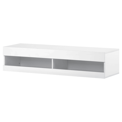 Móvel de TV de parede 140cm de alto brillo de MDF com luz LED,branco