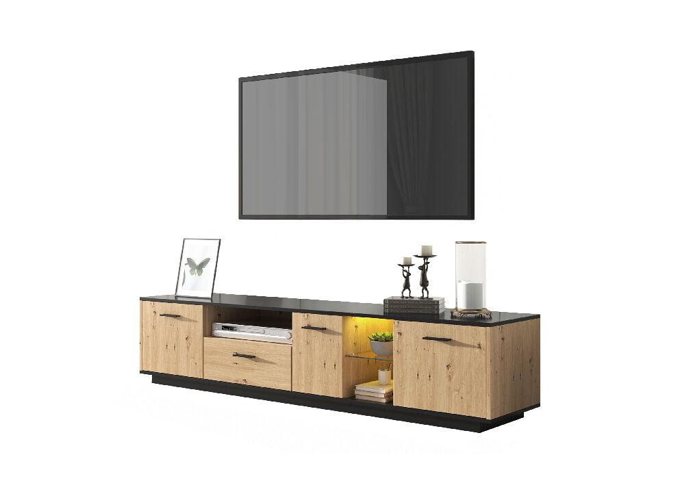 Mueble TV de MDF con 3 puertas y 1 cajón