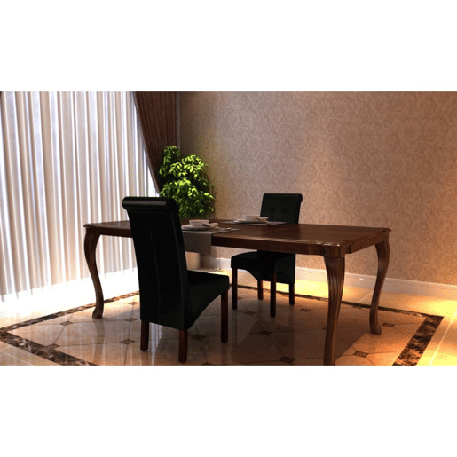vidaXL Cadeiras de jantar 2 pcs couro artificial preto vidaXL Cadeiras de jantar 2 pcs couro artificial preto