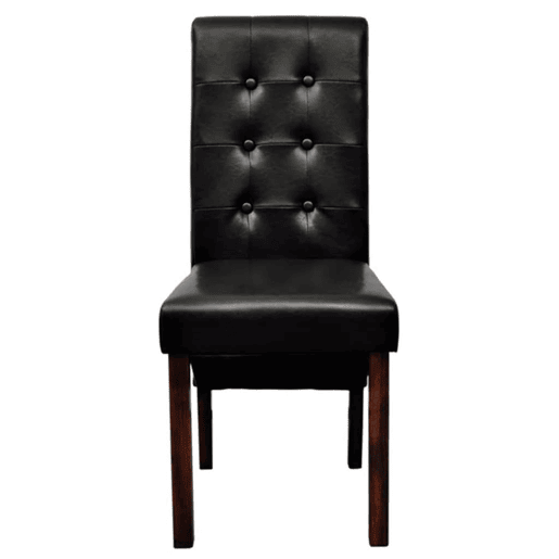 vidaXL Cadeiras de jantar 2 pcs couro artificial preto vidaXL Cadeiras de jantar 2 pcs couro artificial preto