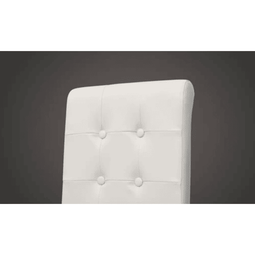 vidaXL Cadeiras de jantar 2 pcs couro artificial branco