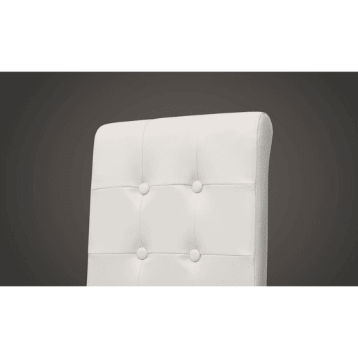 vidaXL Cadeiras de jantar 4 pcs couro artificial branco