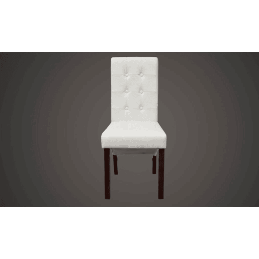 vidaXL Cadeiras de jantar 4 pcs couro artificial branco