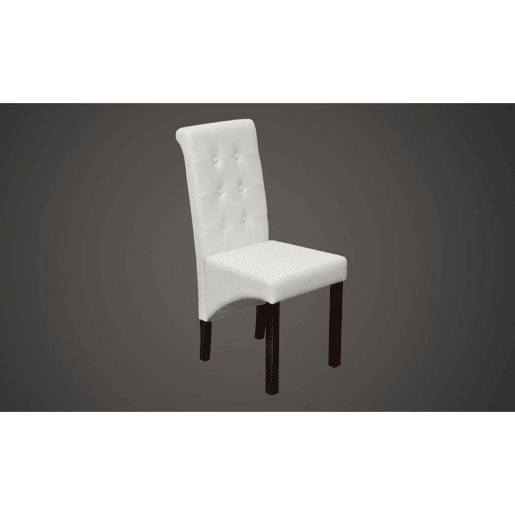 vidaXL Cadeiras de jantar 6 pcs couro artificial branco vidaXL Cadeiras de jantar 6 pcs couro artificial branco