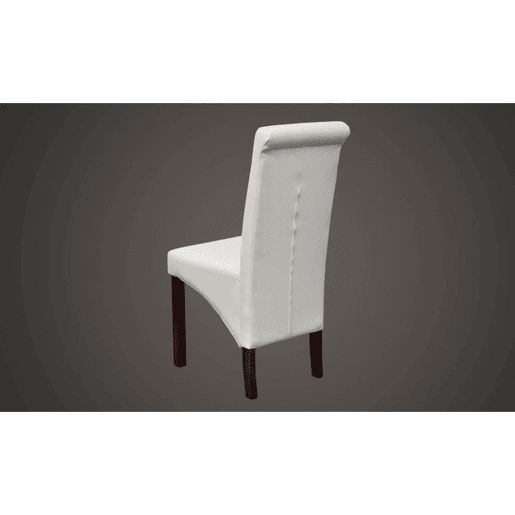 vidaXL Cadeiras de jantar 6 pcs couro artificial branco vidaXL Cadeiras de jantar 6 pcs couro artificial branco